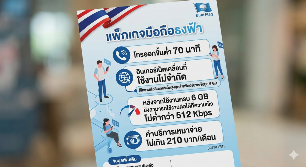 แพ็กเกจมือถือธงฟ้า